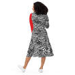 Load image into Gallery viewer, All-over print long sleeve midi dress