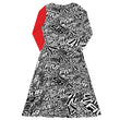 Load image into Gallery viewer, All-over print long sleeve midi dress