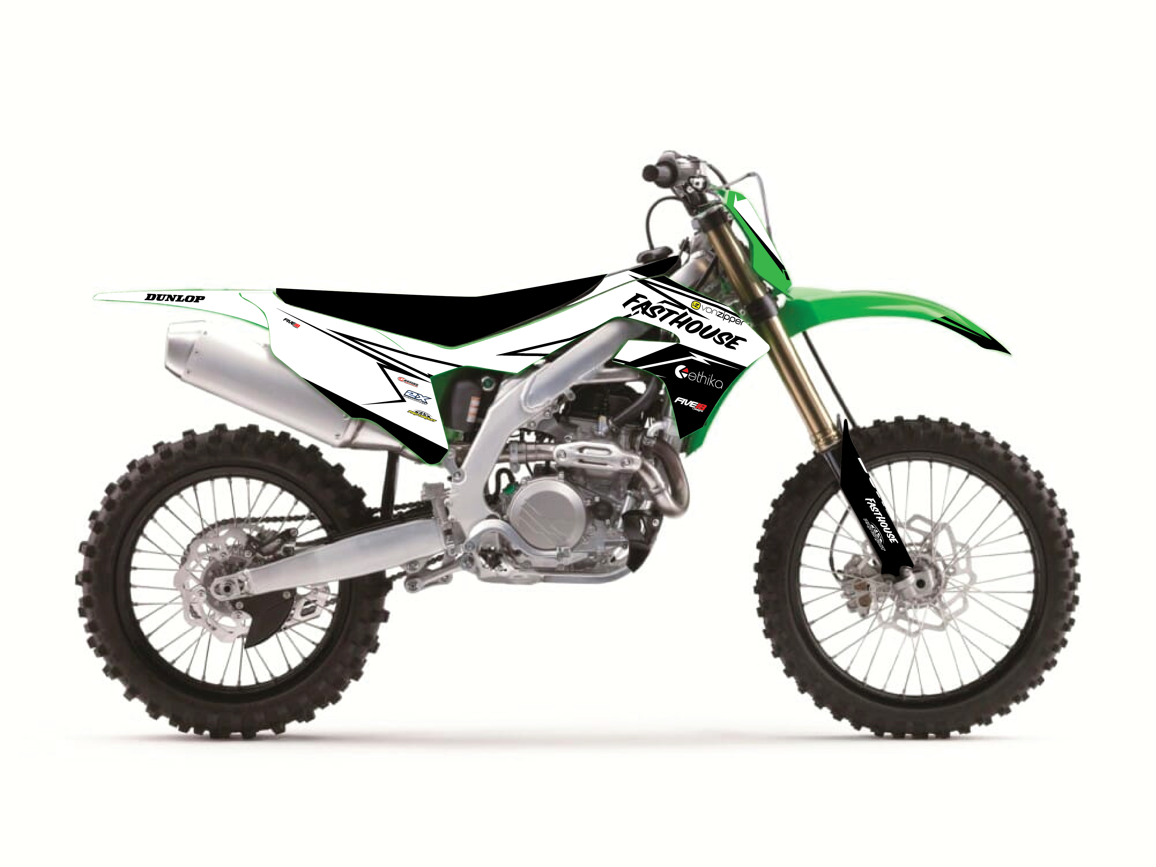 Kawasaki 'Whiteout' Kit – Five18 Designs Kawasaki 'Whiteout' Kit – Five18 Designs