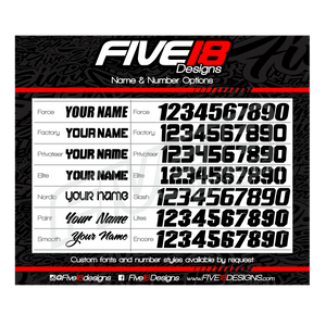 Number Plate Wall graphic Five18 Designs